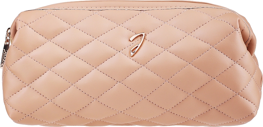 Pikowana kosmetyczka, A6129VT CUO, brązowa - Janeke Small quilted pouch, leather color — Zdjęcie N1