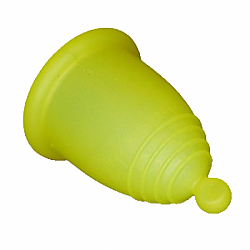 Kubeczek menstruacyjny z kulką, rozmiar L, żółty - MeLuna Soft Menstrual Cup Ball — Zdjęcie N1