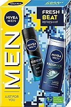 Kup Zestaw - Nivea Men Fresh Beat Body Care Gift Set (sh/gel/250ml + deo/150ml)