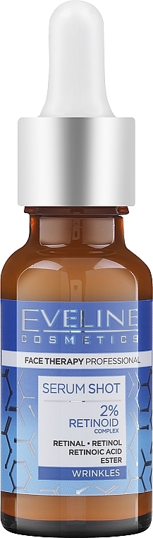 Serum wygładzające zmarszczki z 2% kompleksem retinoidów - Eveline Cosmetics Face Therapy Professional Serum Shot — Zdjęcie N1