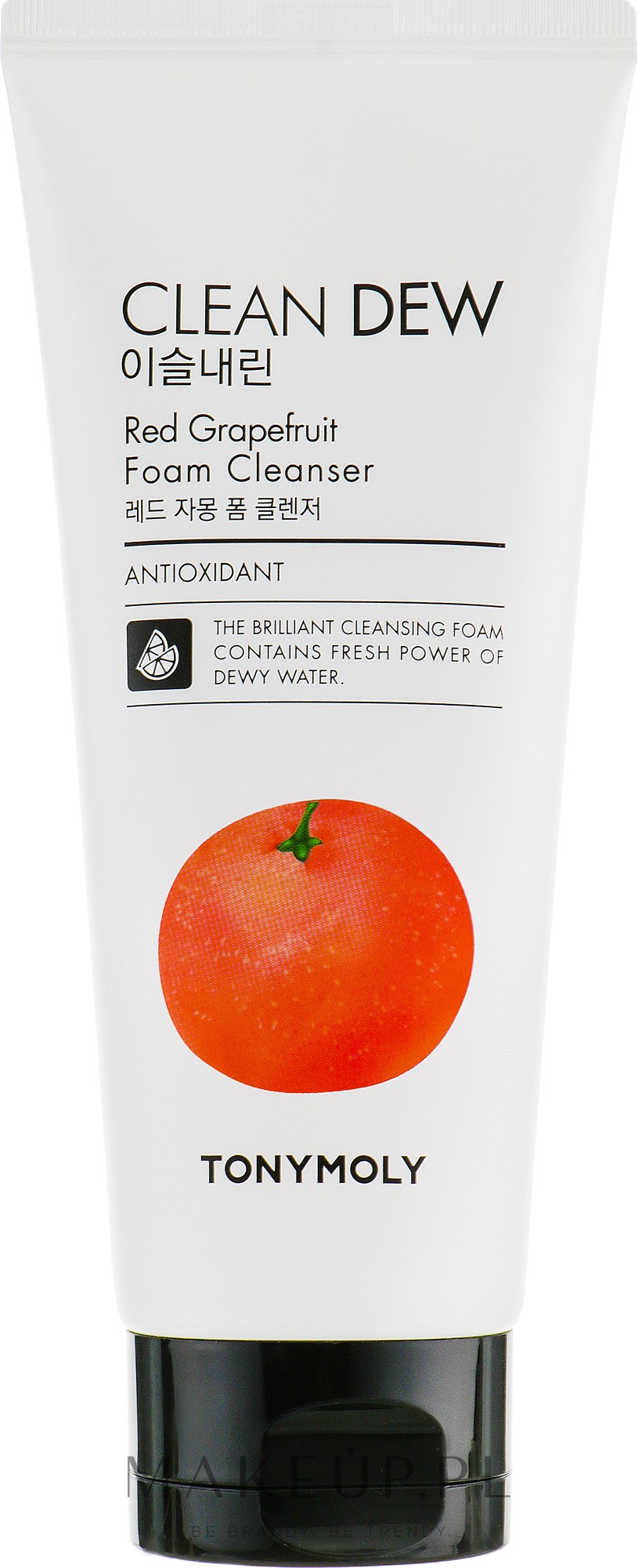 Antyoksydacyjna pianka do mycia twarzy Grejpfrut - Tony Moly Clean Dew Antioxidant Foam Cleanser Grapefruit — Zdjęcie 180 ml