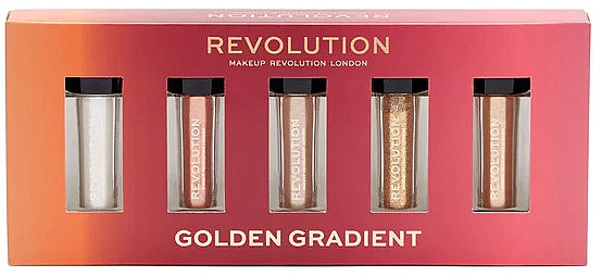 Zestaw pigmentów - Makeup Revolution Pigment Collection Golden Sky (eye/pigment/5pcs) — Zdjęcie N2