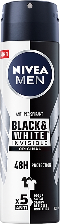 Antyperspirant w sprayu dla mężczyzn - NIVEA MEN Invisible For Black & White Power Deodorant Spray