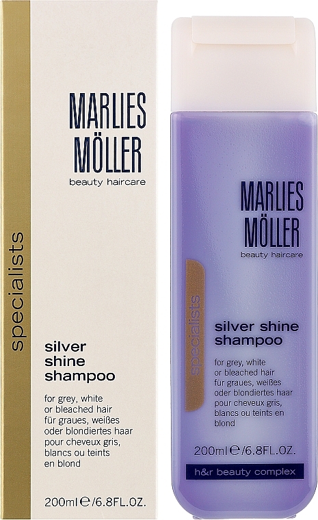 Szampon dla blondynek przeciw żółknięciu włosów - Marlies Moller Specialist Silver Shine Shampoo — Zdjęcie N2