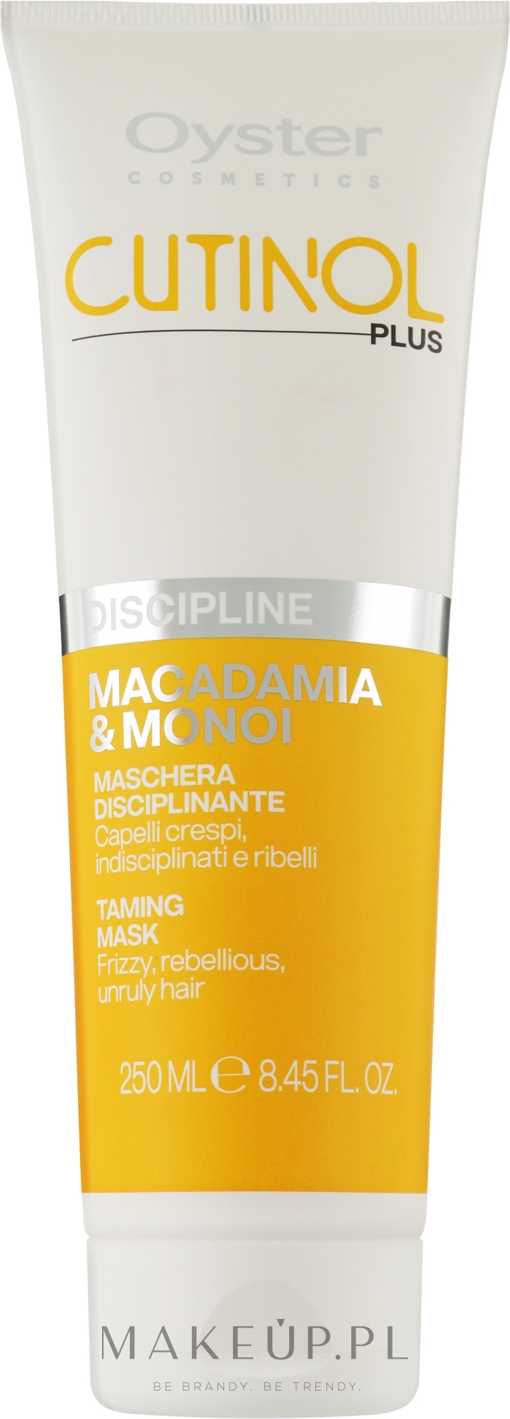 Maska do niesfornych włosów - Oyster Cutinol Plus Macadamia & Monoi Oil Discipline Mask — Zdjęcie 250 ml