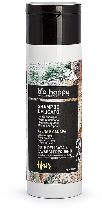 Szampon do włosów Owies i konopie - Bio Happy Shampoo Oats And Hemp — Zdjęcie N1