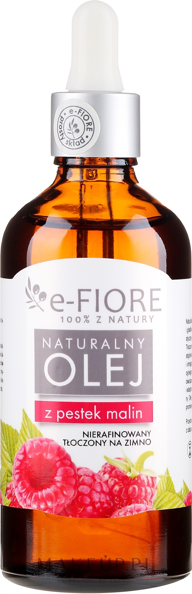 Naturalny olej z pestek malin - E-Fiore — Zdjęcie 50 ml