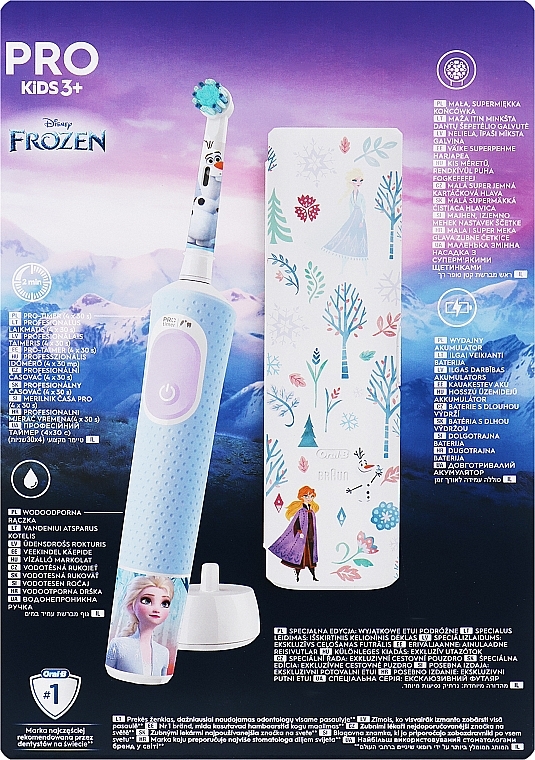 Zestaw podróżny - Oral-B Pro Kids Frozen Special Edition (tooth/brush/1pcs + case) — Zdjęcie N2