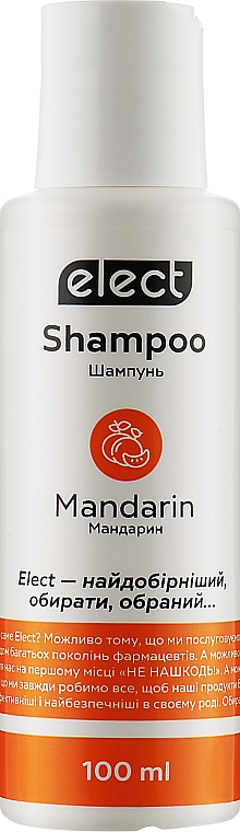 Szampon do włosów, Mandarynka - Elect Shampoo Mandarin (mini) — Zdjęcie N3