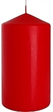 Świeca cylindryczna 80x150 mm, czerwona - Bispol — Zdjęcie N1
