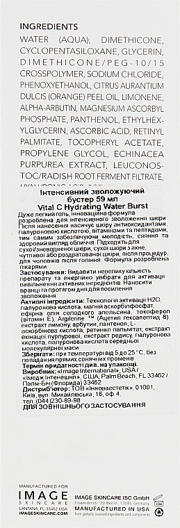 Intensywny booster nawilżający - Image Skincare Vital C Hydrating Water Burst — Zdjęcie N3