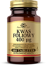 Kup Suplement diety Kwas foliowy, 400 mcg - Solgar Health & Beauty Folate 666 MCG DFE