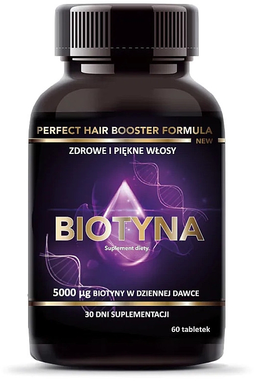 Suplement diety Biotyna 5000 mcg - Intenson Perfect Hair Booster Formula Biotin — Zdjęcie N1