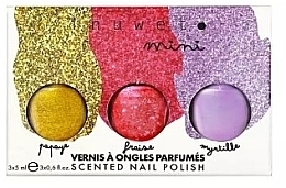 Zestaw - Inuwet Mini Scented Nail Polish Trio Set (nail/polish/5 ml*3) — Zdjęcie N1