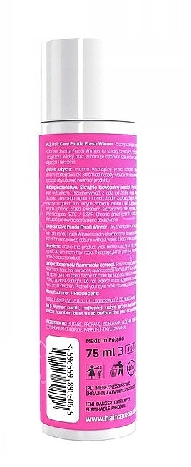 Suchy szampon do włosów - Noble Health Hair Care Panda Fresh Winner Dry Shampoo — Zdjęcie N2
