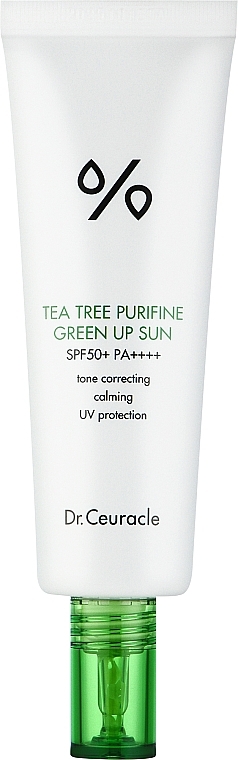 Filtr przeciwsłoneczny do twarzy - Dr. Ceuracle Tea Tree Purifine Green Up Sun SPF50+ PA++++