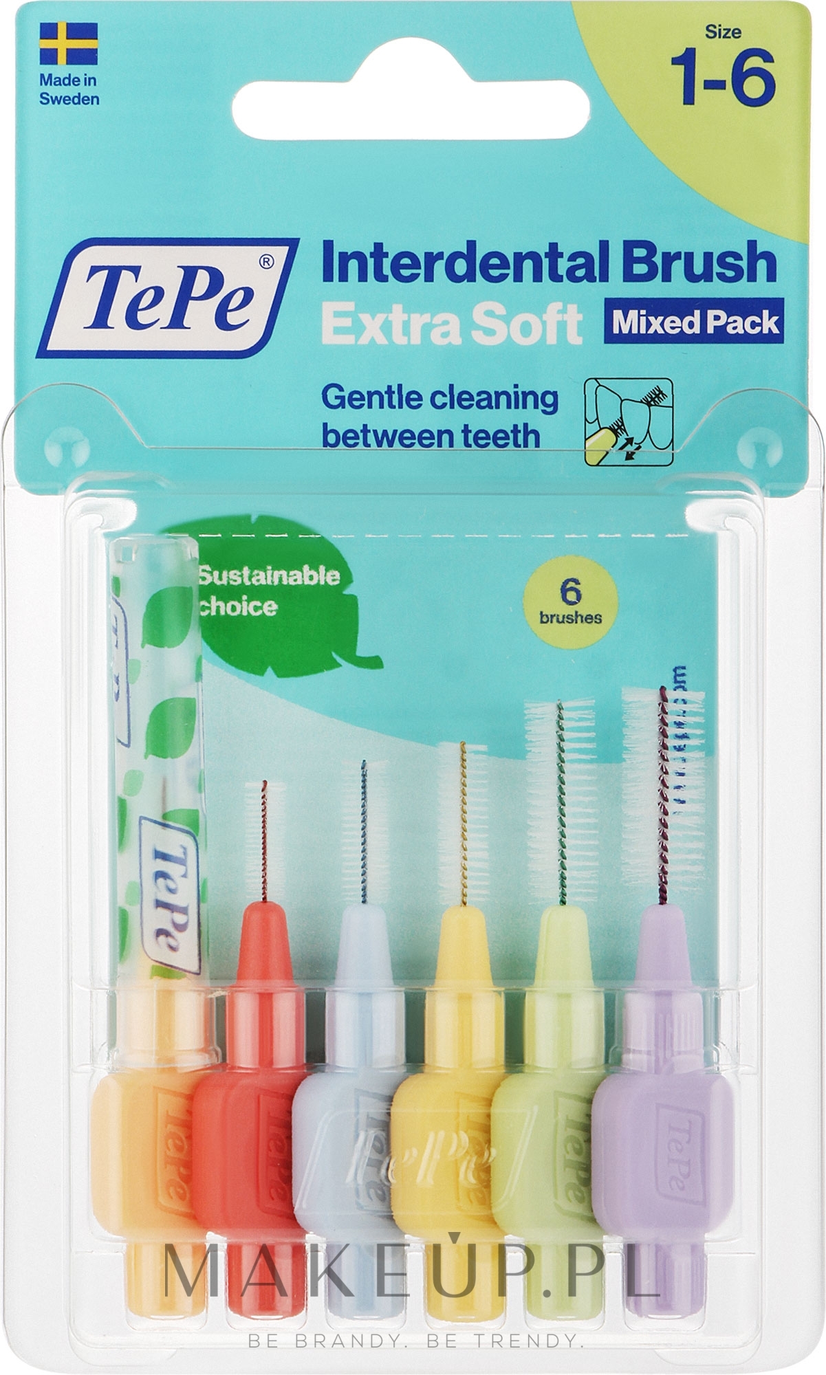 Zestaw szczoteczek międzyzębowych - TePe Interdentale Brush Extra Soft Mixed Pack — Zdjęcie 6 szt.
