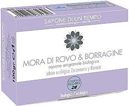 Organiczne mydło Jeżyna i ogórecznik - Sapone Di Un Tempo Organic Soap Blackberry And Borage — Zdjęcie N1