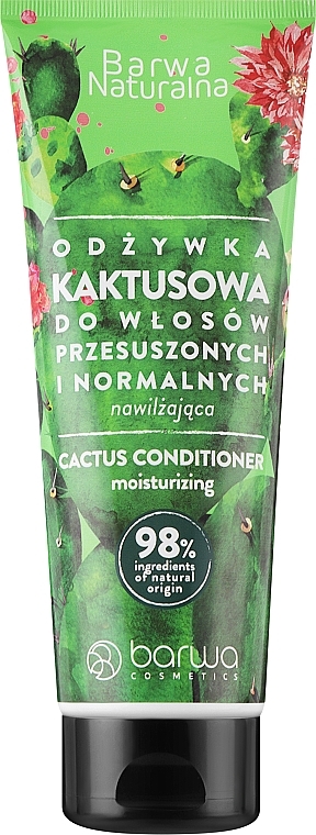 Nawilżająca odżywka do włosów z kaktusem - Barwa Natural Cactus Conditioner Moisturizing 98 % Natural Origin Ingredients — Zdjęcie N1