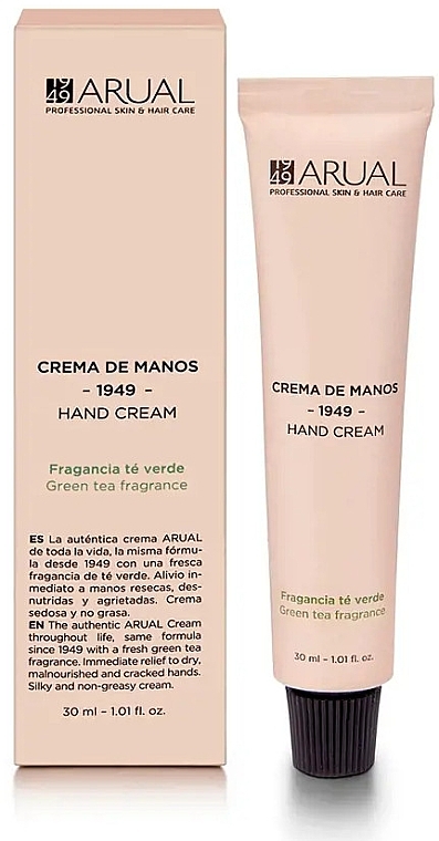 Krem do rąk o zapachu zielonej herbaty - Arual 1949 Hand Cream Green Tea Fragrance — Zdjęcie N2