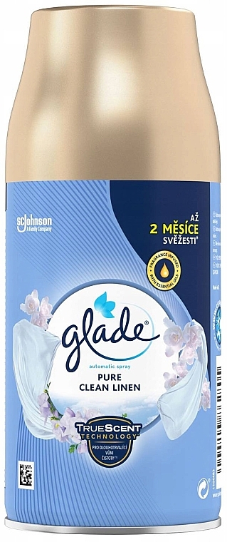 Wymienny pojemnik do automatycznego odświeżacza powietrza - Glade Automatic Spray Pure Clean Linen — Zdjęcie N1