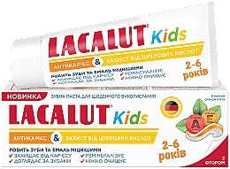 Pasta do zębów dla dzieci Anticaries & Sugar Acid Protection - Lacalut Kids — Zdjęcie N1