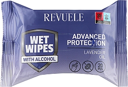 Mokre chusteczki z alkoholem i olejkiem lawendowym - Revuele Advanced Protection Wet Wipes Lavender Oil — Zdjęcie N1