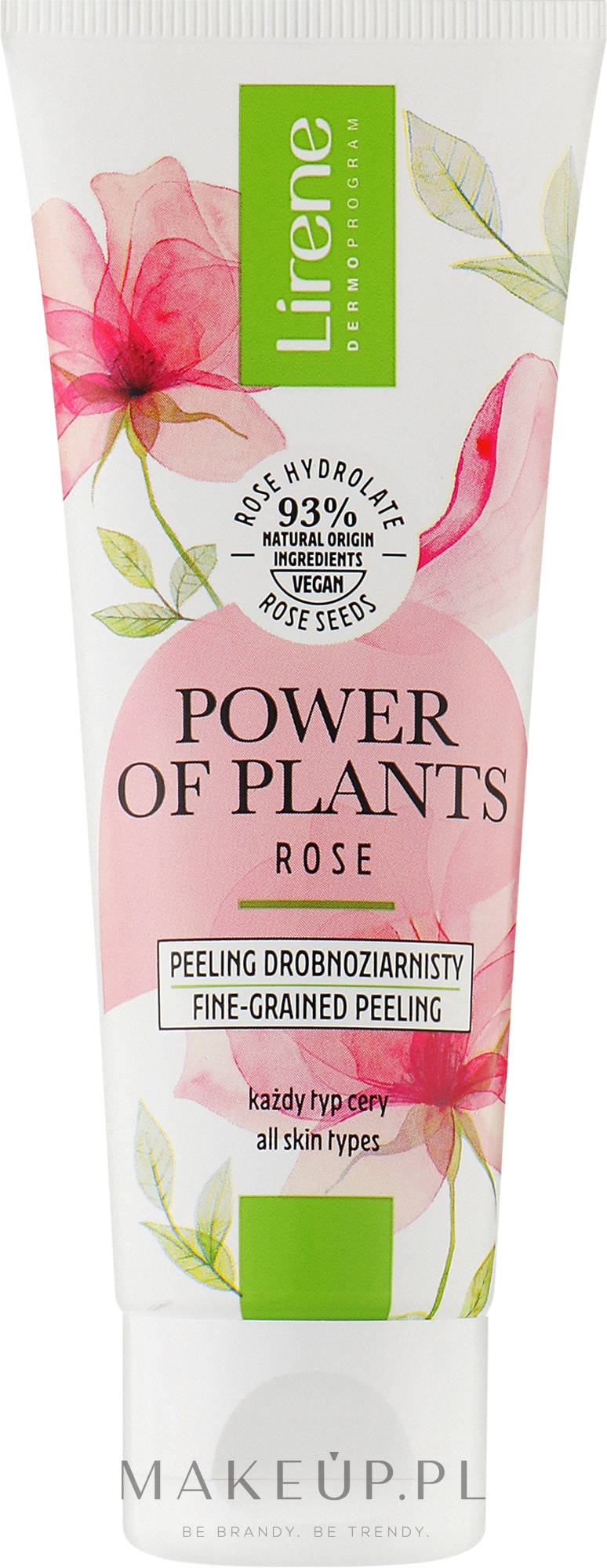 Peeling drobnoziarnisty do każdego typu cery - Lirene Power Of Plants Rose Microgranular Peeling — Zdjęcie 75 ml