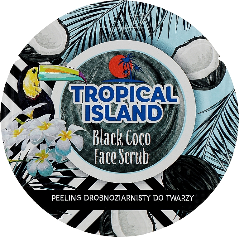 PRZECENA! Peeling drobnoziarnisty do twarzy Czarny kokos - Marion Tropical Island Black Coco * — Zdjęcie N1