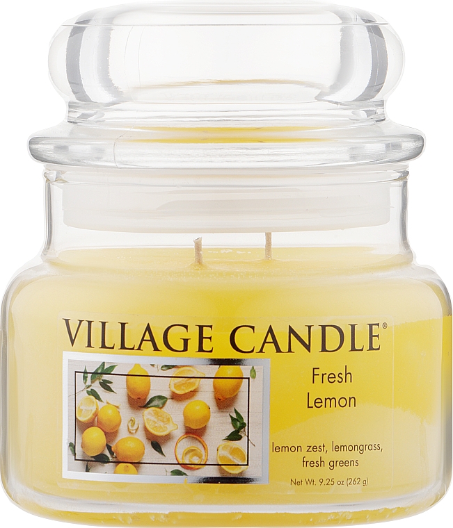 Świeca zapachowa w słoiczku Świeża cytryna - Village Candle Fresh Lemon — Zdjęcie N2