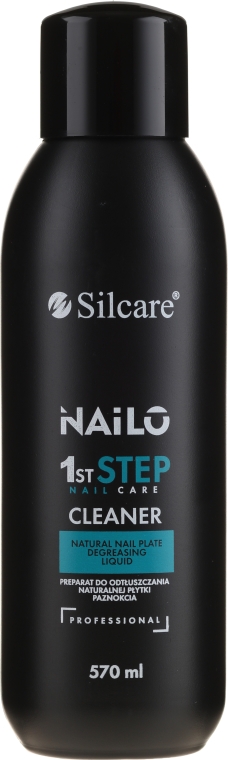 Profesjonalny płyn do odtłuszczania naturalnej płytki paznokcia - Silcare Nailo 1st Step Nail Cleaner — Zdjęcie N1