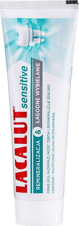 Delikatnie wybielająca pasta do wrażliwych zębów - Lacalut Sensitive — Zdjęcie N1