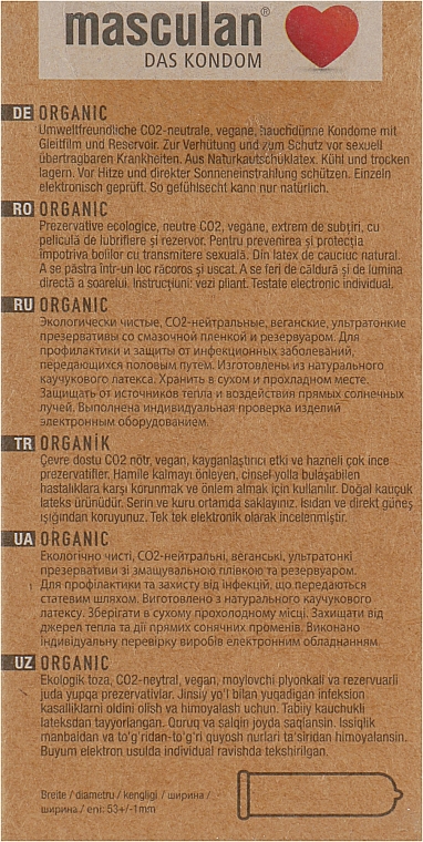 Prezerwatywy Organiczne - Masculan — Zdjęcie N4