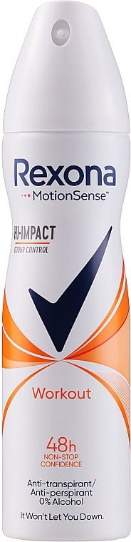 Antyperspirant w sprayu - Rexona Motionsense Workout Hi-impact 48h Anti-perspirant