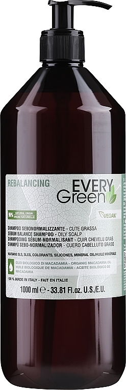 PRZECENA! Szampon seboregulujący do wszystkich rodzajów włosów - EveryGreen Rebalancing Shampoo Seboregolatore * — Zdjęcie N3