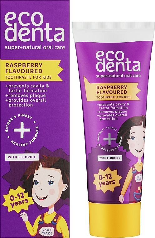 Pasta do zębów dla dzieci o smaku malinowym - Ecodenta Super+Natural Oral Care Raspberry — Zdjęcie N2