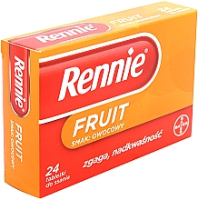 Kup Tabletki do ssania na zgagę i nadkwasotę Smak owocowy - Bayer Rennie Fruity