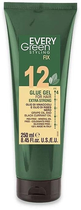 Odporny na wilgoć żel utrwalający do włosów - EveryGreen 12 Glue Gel Extra Strong — Zdjęcie N1