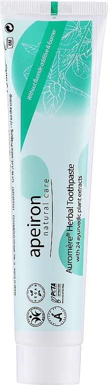 Pasta do zębów 24 ziołowe ekstrakty - Apeiron Auromère Herbal Toothpaste — Zdjęcie N1