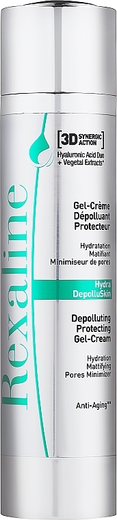 Oczyszczająco-ochronny krem-żel do twarzy - Rexaline Hydra 3D Hydra-DepolluSkin Gel-Cream