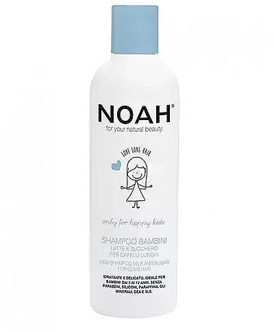 Szampon dla dzieci z mlekiem i cukrem do włosów długich - Noah Kids Shampoo milk & sugar for long hair — Zdjęcie N1