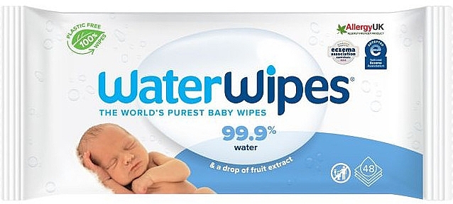 Chusteczki nawilżane dla dzieci, 48 szt. - WaterWipes Baby Wipes — Zdjęcie N1