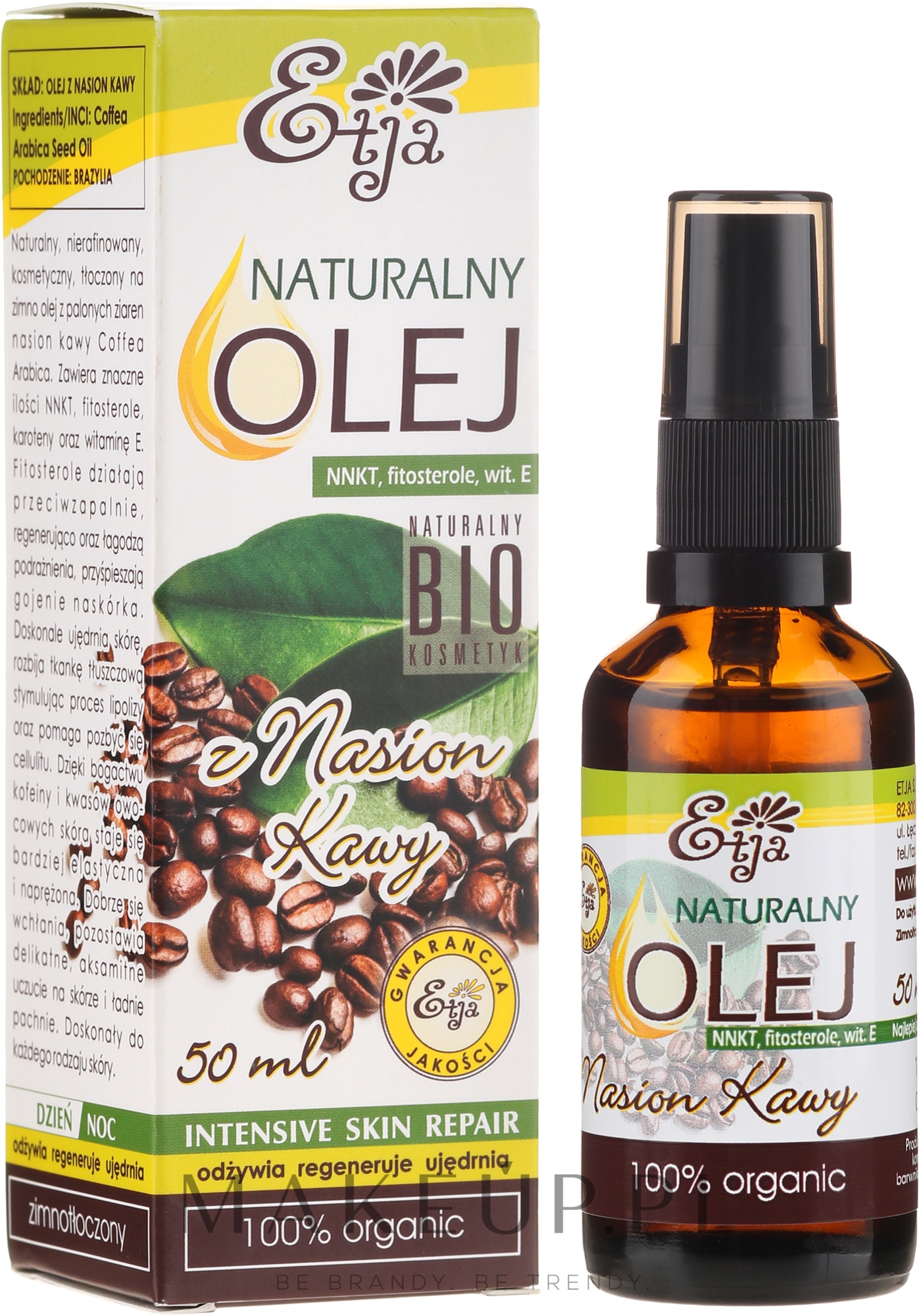 Naturalny olej z nasion kawy - Etja Natural Oil — Zdjęcie 50 ml