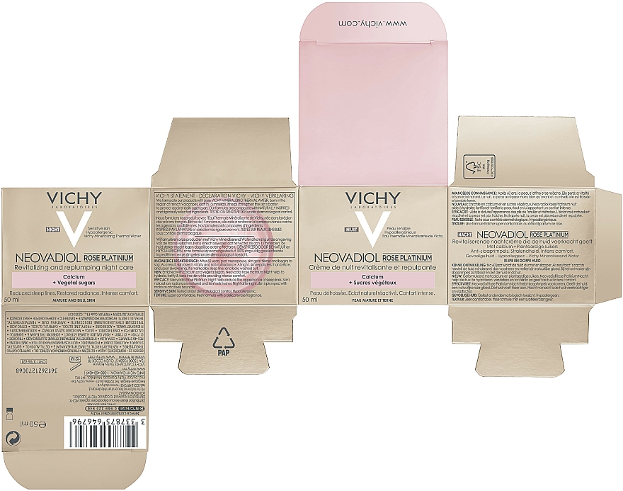 Rewitalizujący krem na noc dla skóry dojrzałej - Vichy Neovadiol Rose Platinum Night Cream — Zdjęcie N14