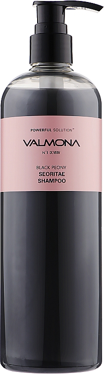 Szampon do włosów z białkiem czarnej fasoli i piwonią - Valmona Powerful Solution Black Peony Seoritae Shampoo — Zdjęcie N4