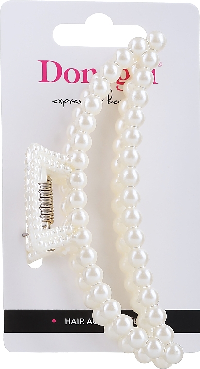 Spinka do włosów, FA-5734, biała, perły - Donegal — Zdjęcie N1