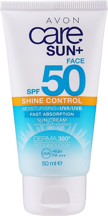 Matujący krem przeciwsłoneczny do twarzy - Avon Care Sun+ Face Sun Cream — Zdjęcie N1