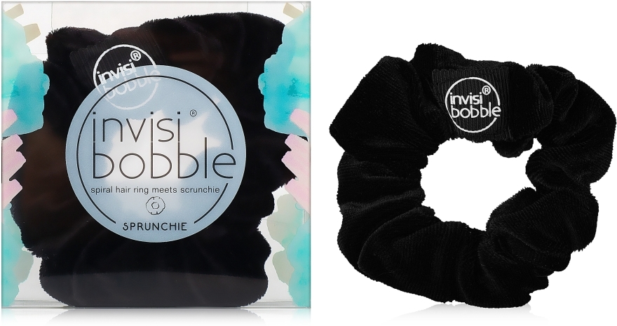 Gumka do włosów, czarna - Invisibobble Sprunchie True Black — Zdjęcie N1