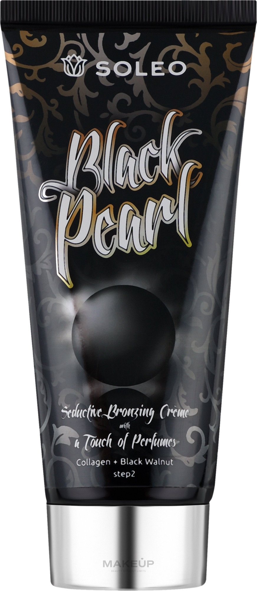 Bronzer perfumowany z kolagenem i ekstraktem z orzecha włoskiego - Soleo Black Pearl — Zdjęcie 150 ml