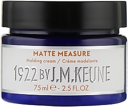 Krem modelujący do włosów dla mężczyzn - Keune 1922 Matte Measure Molding Cream — Zdjęcie N1